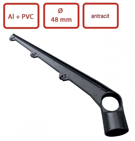 Obrázek z Bavolet Al + PVC pr. 48 mm antracit